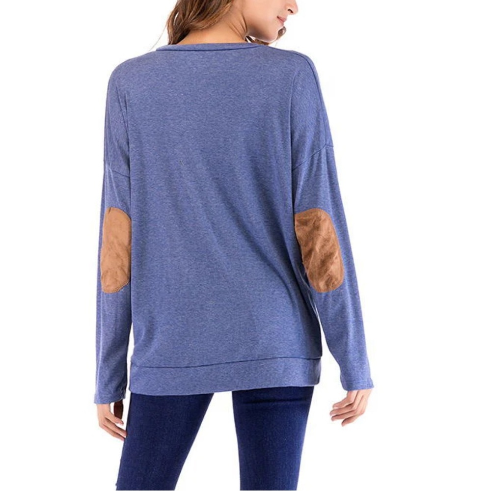 Carolina Herrera Cotton Light Purple Sweater Sweater With Suede Elbow Patches M